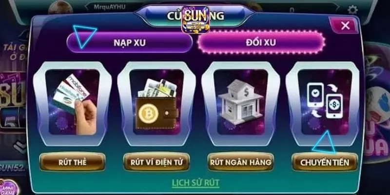 Cách rút tiền Sun52: Quy định - Điều kiện và một số lưu ý 3 Lưu ý khi rút tiền tại Sun52